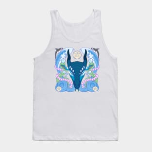 SeaWing Face with Background and Glow Tank Top